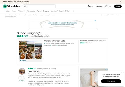 
                            6. Good Sinigang - Review of Concha's Garden Cafe, Tagaytay ...