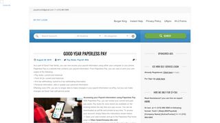 
                            3. Good Year Paperless Pay | MY PAY LOGIN