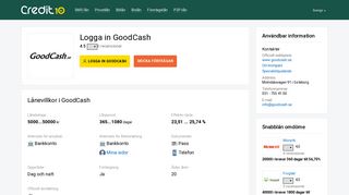 
                            6. GoodCash Lån ® Logga in på mina sidor ᐈ Låna 5000 - 50000 kr ...