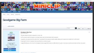 
                            10. Goodgame Big Farm - The Miniclip Fan Forum