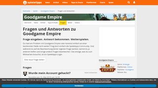 
                            7. Goodgame Empire: Fragen und Antworten | spieletipps