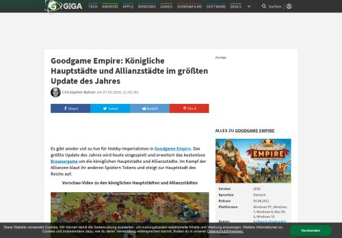 
                            11. Goodgame Empire: Königliche Hauptstädte und Allianzstädte im ...