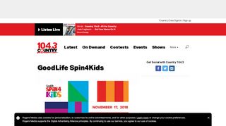 
                            8. GoodLife Spin4Kids - Country 104.3