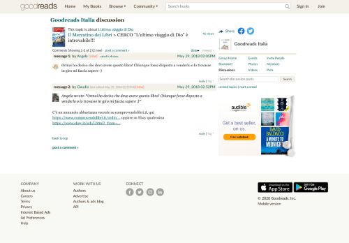 
                            12. Goodreads Italia - Il Mercatino dei Libri: CERCO 