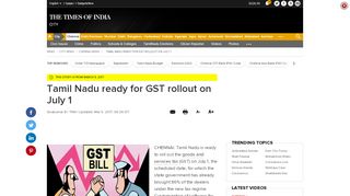 
                            10. Goods and Services Tax: Tamil Nadu ready for GST rollout on July 1 ...
