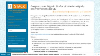 
                            6. Google Account Login in Firefox nicht mehr möglich, andere Browser ...