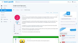 
                            9. Google account login issues - [Solved] - Mobile Gaming - Tom's ...