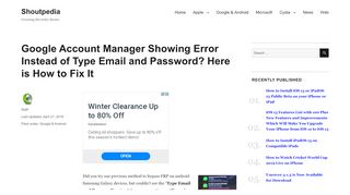 
                            13. Google Account Manager Showing Error Instead of ... - Shoutpedia
