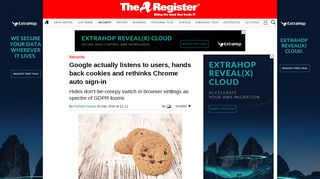 
                            6. Google actually listens to users, hands back cookies and rethinks ...