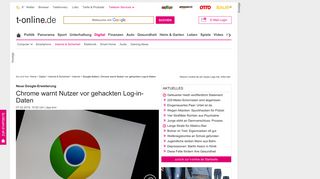 
                            5. Google-Addon: Chrome warnt Nutzer vor gehackten Log-in-Daten