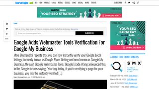 
                            9. Google Adds Webmaster Tools Verification For Google My Business ...