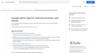 
                            1. Google Admin App für Android einrichten und öffnen - G Suite-Admin ...