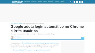 
                            7. Google adota login automático no Chrome e irrita usuários ...