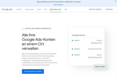 
                            4. Google Ads-Verwaltungskonten - PPC-Projektmanagement