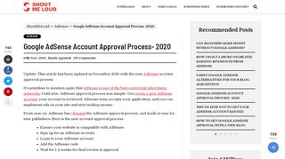 
                            12. Google Adsense Account Approval Process- 2019 - ShoutMeLoud