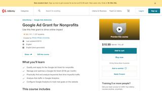 
                            11. Google Adwords Grant for Nonprofits | Udemy