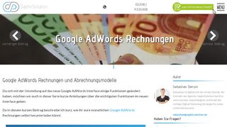 
                            10. Google AdWords Rechnungen | SaphirSolution