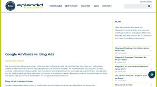 
                            13. Google AdWords vs. Bing Ads · Splendid Blog - Splendid Internet