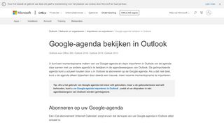 
                            8. Google-agenda bekijken in Outlook - Outlook - Office Support