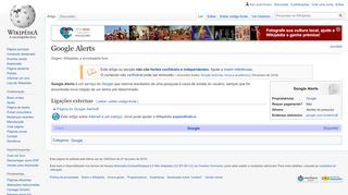 
                            9. Google Alerts – Wikipédia, a enciclopédia livre