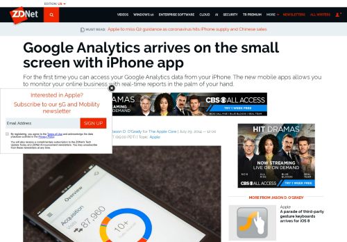 
                            7. Google Analytics arrives on the small screen with iPhone app | ZDNet