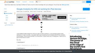 
                            8. Google Analytics for iOS not working for iPad devices - Stack Overflow