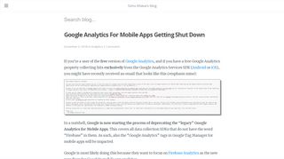 
                            9. Google Analytics For Mobile Apps Getting Shut Down | ...