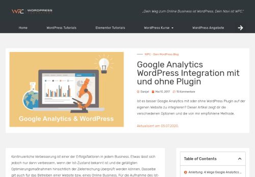 
                            4. Google Analytics WordPress Integration mit und ohne Plugin | WP ...
