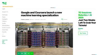 
                            4. Google and Coursera launch a new machine learning specialization ...