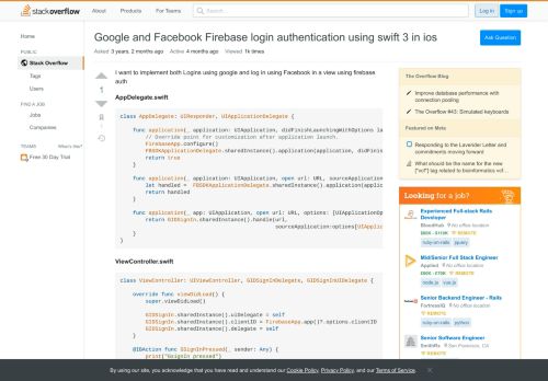 
                            12. Google and Facebook Firebase login authentication using swift 3 in ...