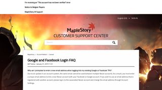 
                            5. Google and Facebook Login FAQ – MapleStory