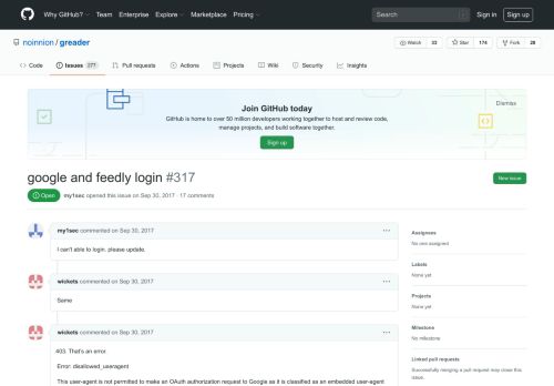 
                            13. google and feedly login · Issue #317 · noinnion/greader · GitHub