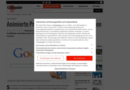 
                            9. Google+: Animierte Profilbilder erstellen - COMPUTER BILD