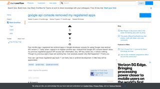 
                            8. google api console removed my registered apps - Stack Overflow