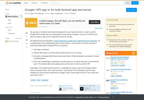 
                            12. Google+ API sign in for both Android app and server - Stack Overflow