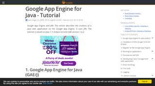 
                            9. Google App Engine for Java - Tutorial - Vogella