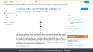 
                            3. google app engine user service to login and logout java - Stack ...