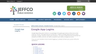 
                            9. Google App Logins - Jeffco Public Schools