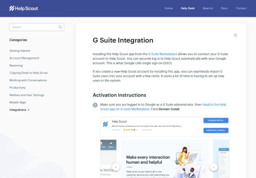 
                            13. Google Apps Integration - Help Scout Support