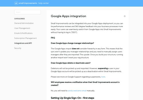 
                            11. Google Apps integration - Small Improvements