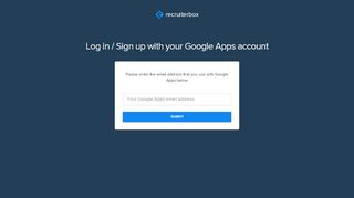 
                            3. Google Apps Log in | Recruiterbox