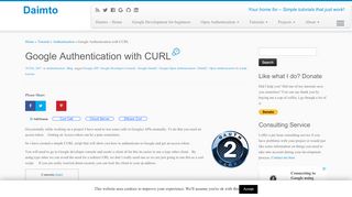
                            3. Google Authentication with CURL | Daimto