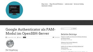 
                            8. Google Authenticator als PAM-Modul im OpenSSH-Server - debinux.de