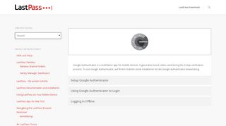 
                            8. Google Authenticator | Benutzerhandbuch - LastPass