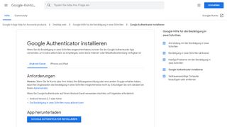 
                            1. Google Authenticator installieren - Android-Gerät - Google-Konto-Hilfe