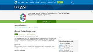 
                            10. Google Authenticator login | Drupal.org