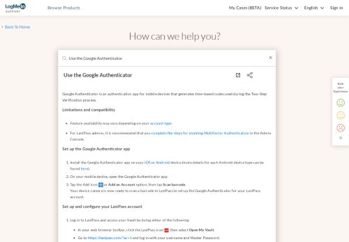 
                            7. Google Authenticator - LogMeIn Support - LogMeIn, Inc.