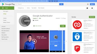 
                            2. Google Authenticator - Ứng dụng trên Google Play