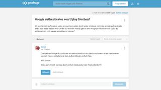 
                            12. Google authenticator von Uplay löschen? - Gutefrage