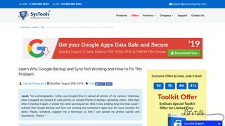
                            10. Google Backup and Sync Not Working – Know Why it Does Not Work